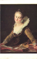 PAINTING, FINE ARTS, JEAN-HONORÉ FRAGONARD, THE STUDY, WOMAN, LOUVRE, FRANCE, POSTCARD - Peintures & Tableaux