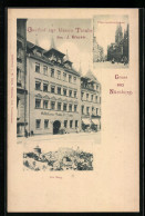 AK Nürnberg, Gasthof Zur Blauen Traube, Pfannenschmiedgasse  - Nürnberg