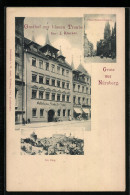 AK Nürnberg, Gasthaus Zur Blauen Traube, Burg  - Nuernberg