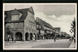 AK Ebenrode, Goldaperstrasse Mit Geschäften Und Litfasssäule  - Ostpreussen