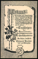 AK Oberlahnstein, Urkunde Der Einjährigen Des Gymnasiums Und Prorealgymnasiums, Studentenwappen  - Autres & Non Classés