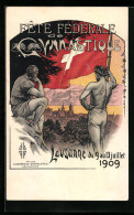 Künstler-AK Lausanne, Fête Federeale De Gymnastique 1909  - Sonstige & Ohne Zuordnung