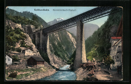 AK Amsteg, Kerstelenbach-Viadukt Der Gotthardbahn  - Autres & Non Classés