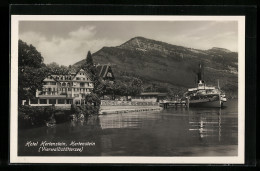 AK Hertenstein, Das Hotel Hertenstein Am Ufer Des Vierwaldstättersee  - Autres & Non Classés