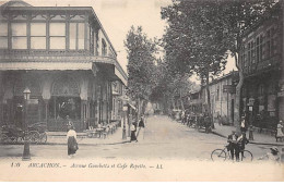 ARCACHON - Avenue Gambetta Et Café Repetto - Très Bon état - Arcachon