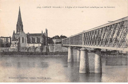 LANGON - L'Eglise Et Le Grand Pont Métallique Sur La Garonne - Très Bon état - Langon