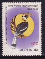 India MH 1983, Cent., Of Bombay Natural History Society, Bird, Great Indian Hornbil. - Nuevos