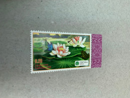 Frog Lotus Stamp MNH Tajikistan - Vie Marine