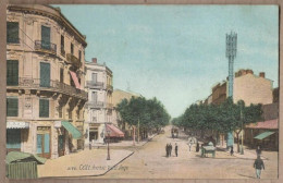 CPA 34 - CETTE - Avenue Victor Hugo - TB PLAN ANIMATION Centre Ville - Carte Colorisée - AQUA PHOTO + TB Oblitération - Sete (Cette)