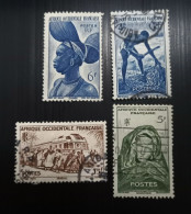 Afrique Occidentale Française 1947 Local Motives Modèle: Dist. De Grav Gravure: Del. Sc. Mazelin Lot 3 - Used Stamps