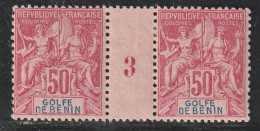 BENIN - MILLESIMES - N°30 * (1893) 50c Rose - Ungebraucht