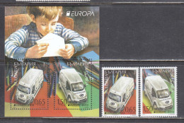 Bulgaria 2013 - EUROPA: Postal Vehicles, Mi-Nr. 5092/93+Bl. 370, MNH** - Ungebraucht