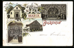 Lithographie Maria Bildstein, Pilgerhaus, Grotte, Kapelle  - Autres & Non Classés
