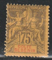 BENIN - N°31 * (1893) 75c Violet Sur Jaune - Neufs