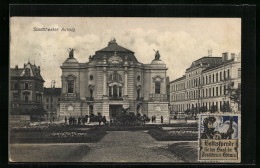 AK Aussig, Stadttheater  - Czech Republic