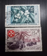 Afrique Occidentale Française 1956 Coffee Bush & 1957 Maltese Order - Usati