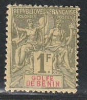 BENIN - N°32 * (1893) 1fr Olive - Ungebraucht