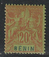 BENIN - N°39 ** (1894) 20c Brique Sur Vert - Ongebruikt