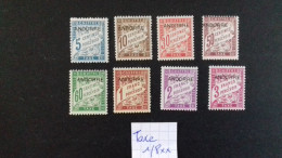 ANDORRE  TAXE  N°1/8**  LOT - Unused Stamps