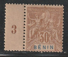 BENIN - N°41 * (1894) 30c Brun - Nuevos