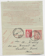 FRANCE PAIX SUR ENTIER 1FR 50 CHAPLAIN CARTE PNEUMATIQUE LEVALLOIS PERRET 7.1.19378 SEINE AU TARIF - 1932-39 Vrede