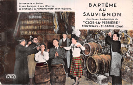 18-SAINT SATUR FOLKLORE BAPTEME AU SAUVIGNON-N°5154-H/0235 - Saint-Satur