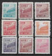 Chine  China** - 1950/51 - YT N° 831 (D) 833A (C+D) 835A (C+D) 836A (C) 837A (D) 839A & 840A (D) - émis Neuf Sans Gomme - Ungebraucht