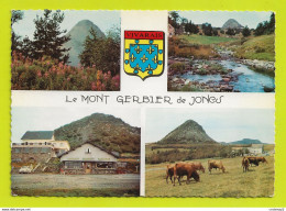 63 Le Mont Gerbier De Joncs Paysages Du Vivarais N°11013 En 4 Vues Blason Source Loire Troupeau De Vaches Simca P60 - Sonstige & Ohne Zuordnung