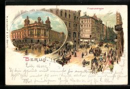 Lithographie Berlin, Reichspostamt, Leipziger Strasse Ecke Friedrichstrasse  - Mitte