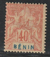 BENIN - N°42 * (1894) 40c Orange - Neufs