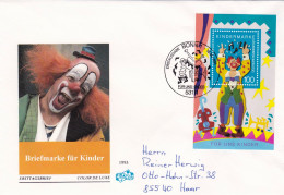 BRD,1993, Beförderter Schmuck-FDC Mit Block 27 "Für Uns Kinder" - Cartas & Documentos