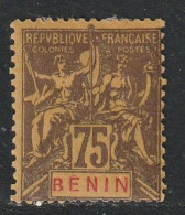 BENIN - N°44 * (1894) 75c Violet Sur Jaune - Unused Stamps
