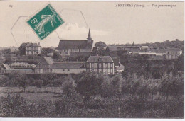 27 - EURE - ARNIERES - VUE GENERALE PANORAMIQUE + CACHET POSTAL OCTOGONAL 1916 - Arnières