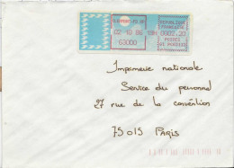 Vignette D'affranchissement De Guichet - MOG - Clermont Ferrand RP - Puy De Dôme - 1985 Carta « Carrier »