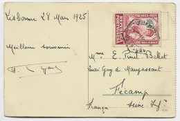 PORTUGAL 96C SOLO CART TARJETA POSTAL LISBOA 1925 TO FRANCE - Brieven En Documenten