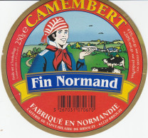 1 ETIQUETTE  CAMEMBERT FIN NORMAND  BRIOUZE  61 - Fromage