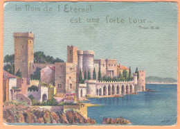 Ppgf/ CPSM Grand Format - ALPES MARITIMES - LA NAPOULE - LE CHATEAU - Aquarelle - Other & Unclassified