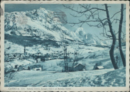 Cr338 Cartolina Cortina Faloria Sorapis Ed Antelao Provincia Di Belluno 1936 - Belluno