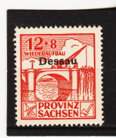 YZO495 DEUTSCHE LOKALAUSGABEN NICHTAMTLICHE AUSGABE 1946 Dessau I-III A  (*) FALZ ZÄHNUNG SIEHE ABBILDUNG - Postfris