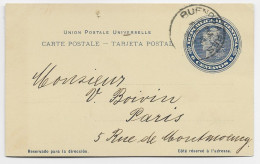 ARGENTINA 6C ENTIER CARTE POSTALE TARJETA BUENOS AIRES 1905 TO FRANCE - Enteros Postales