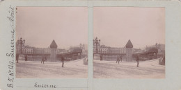 LUCERNE Août 1900 - Quais N°129 - Photo Stéréoscopique Collection C.FÉDIT - Stereoscoop