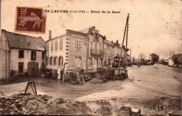 N°2686 W -cpa Les Laumes -hôtel De La Gare- - Andere & Zonder Classificatie