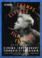 CPM Cinéma 13 -ème Edition Du Festival Du Film Champs Elysées 6/2024 Marilyn Monroe Paris  Cinéma Balzac Lincoln - Autres & Non Classés