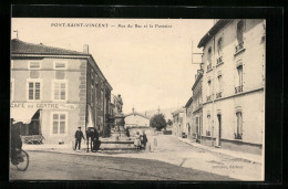 CPA Pont-Saint-Vincent, Rue Du Bac Et La Fontaine, Vues De Rues  - Autres & Non Classés