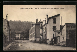 CPA Pompey, Rue De L`Hôtel-de-Ville, Au Fond, Les Écoles  - Other & Unclassified