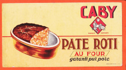 06142 / ⭐ ◉ CABY Pate Roti Au Four Garanti Pur Porc Imprimerie JOMBART Asnières Buvard  Dim 18,5x10 - Alimentare