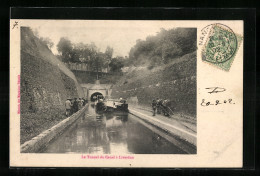 CPA Liverdun, Le Tunnel Du Canal, Treidelpferde Im Canal  - Liverdun
