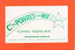 06177 / PARIS VILLETTE Cie Des POIVRES Et Des RIZ Importation Directe Poivre Epice Tapioca Vanille Thé Buvard-Blotter - Alimentare