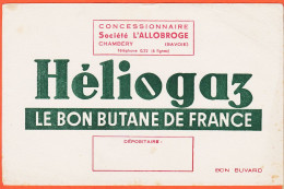 06246 / HELIOGAZ Bon Butane De FRANCE Concessionnaire Société L'ALLOBROGE Chambery 73-Savoie Buvard-Blotter - Elektriciteit En Gas
