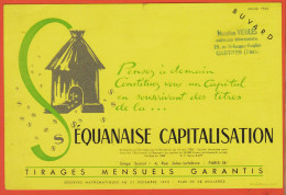 06160 / Janvier 1954 SEQUANAISE Capitalisation PARIS Rue Jules LEFEBVRE Tampon VIEULES Controleur Castres Buvard - Banco & Caja De Ahorros